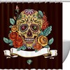 Colorful Sugar Skull Rose Diamond Unique Shower Curtain for Bathroom Decor