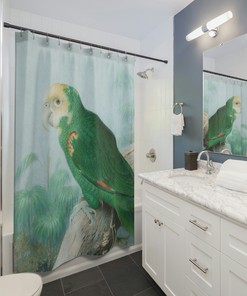 Colorful Summer Bird Travel Shower Curtain for a Unique Bath
