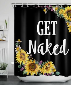 Colorful Sunflower Print Shower Curtain For Cheerful Vibes