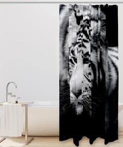 Colorful Tiger Shower Curtain for Creative Bathroom Decor, 60x72