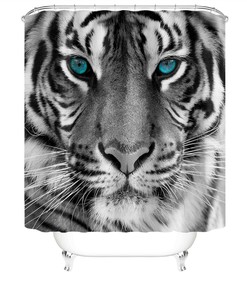 Colorful Tiger Shower Curtain to Add Pop of Color to Your Bathroom