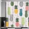 Colorful Tropical Pineapple Print Shower Curtain