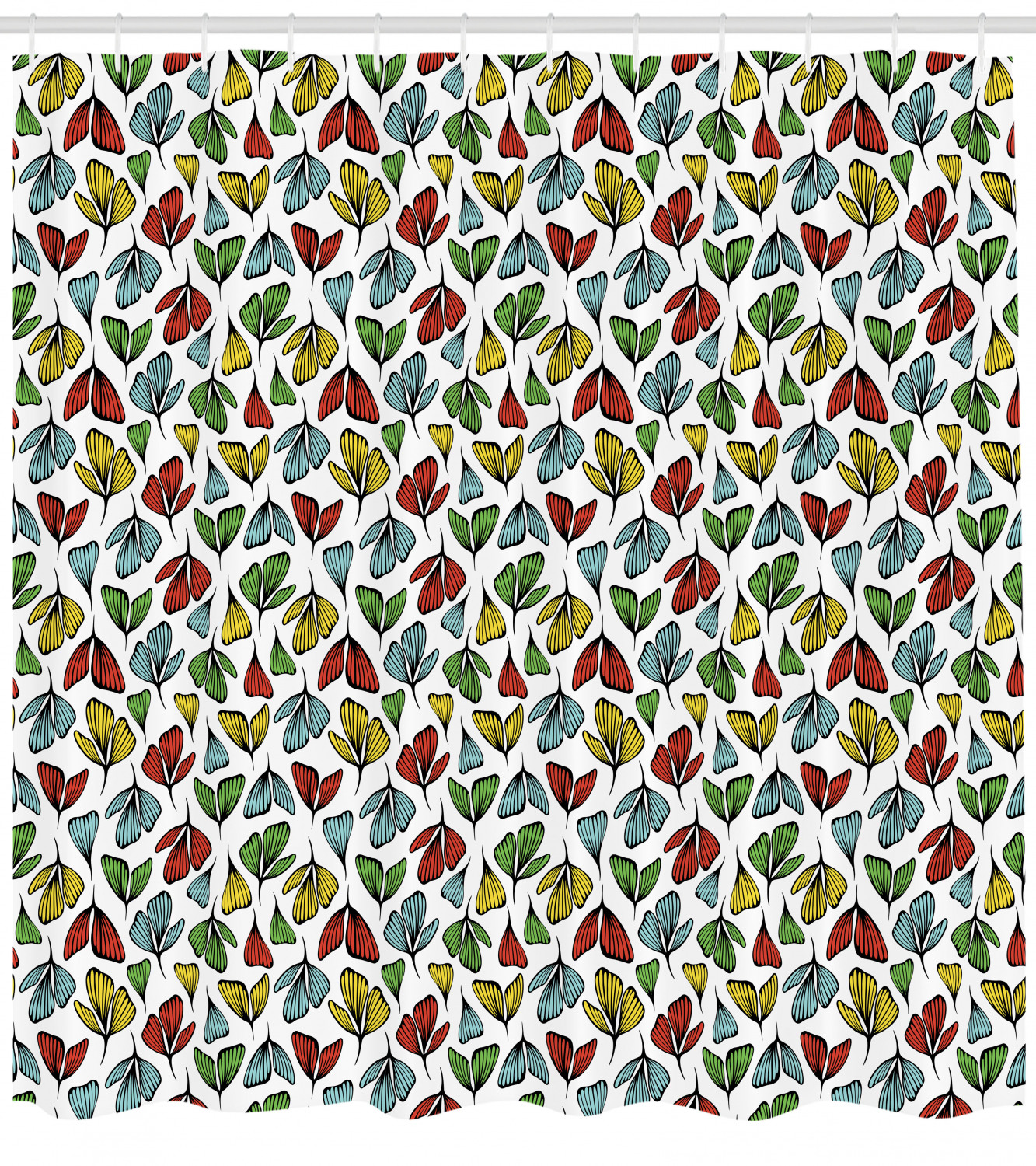 Colorful Tropical Shower Curtain Fabric For A Refreshing Bathroom Decor - Image 3