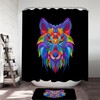 Colorful Wolf Face Printed Shower Curtain: Add Some Life To Your Bathroom