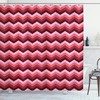 Colorful Zigzag Chevron Symmetric Modern Decorative Shower Curtain for Funky Bathroom Style