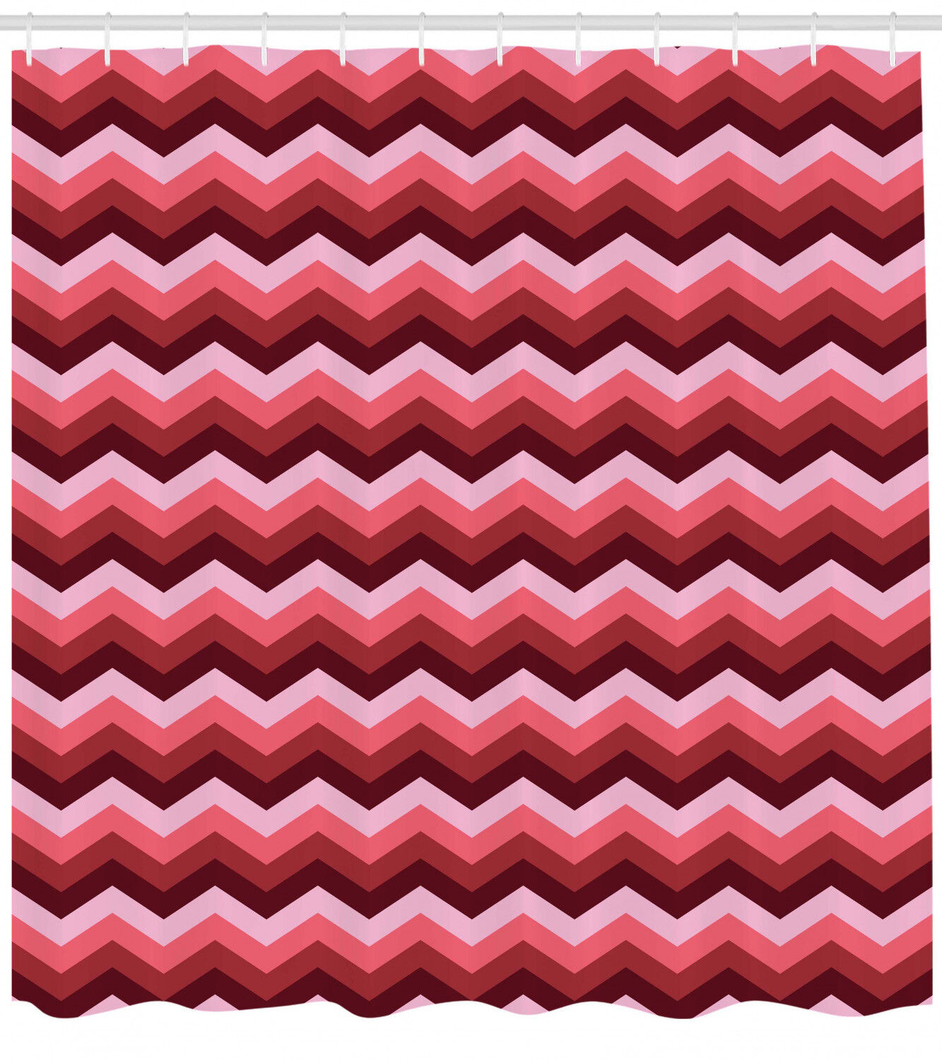 Colorful Zigzag Chevron Symmetric Modern Decorative Shower Curtain for Funky Bathroom Style