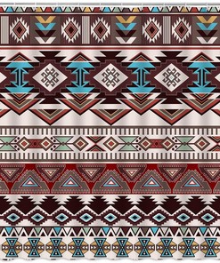 Colorful Zigzag Southwest Tribal Shower Curtain