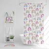 Colorful and Fun Rainbow Shower Curtain for Kids' Bathroom Decor with a Boho Theme