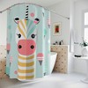 Colorful and Playful Unizebra Shower Curtain for an Unconventional and Fun Bathroom