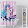 Colorful and Waterproof Shower Curtain with Magic Unicorn Print - Perfect for Adding Whimsy to Your Bathroom. 