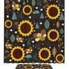 Colorful and Waterproof Sunflower with Bee Shower Curtain for Playful Bathroom Decor