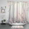 Colourful Flower Forest Animal Elk Shower Curtain For Bathroom Decor - Perfect Addition To Floral Bathroom