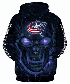 Columbus Blue Jackets 3D Cute Design Pullover - Nhl Hoodie With 3D Hoodies With Zippers