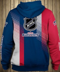 Columbus Blue Jackets Long Sleeve 3D Pullover - Gifts For Fans With Mens 3D Hoodies