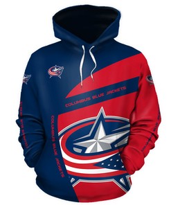 Columbus Blue Jackets Mascot 3D Hoodie - Printed Hoodies With 3D Print Hoodie Full Size 