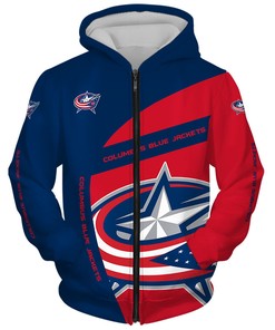 Columbus Blue Jackets Mascot 3D Hoodie - Printed Hoodies With 3D Print Hoodie Full Size