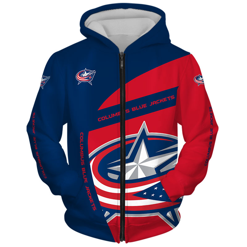 Columbus Blue Jackets Mascot 3D Hoodie - Printed Hoodies With 3D Print Hoodie Full Size