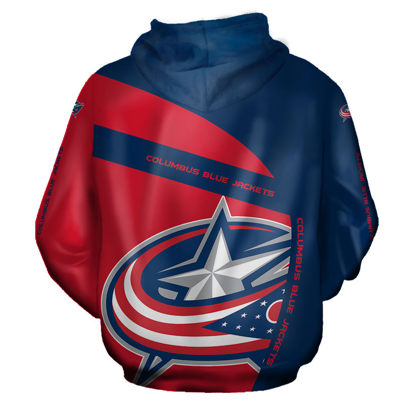 Columbus Blue Jackets Mascot 3D Hoodie - Printed Hoodies With 3D Print Hoodie Full Size