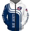 Columbus Blue Jackets Thunder 3D Pullover - Nhl Hoodie With Custom 3D Hoodies 