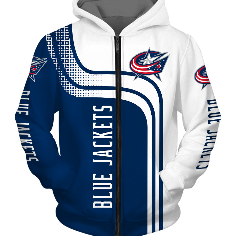 Columbus Blue Jackets Thunder 3D Pullover - Nhl Hoodie With Custom 3D Hoodies