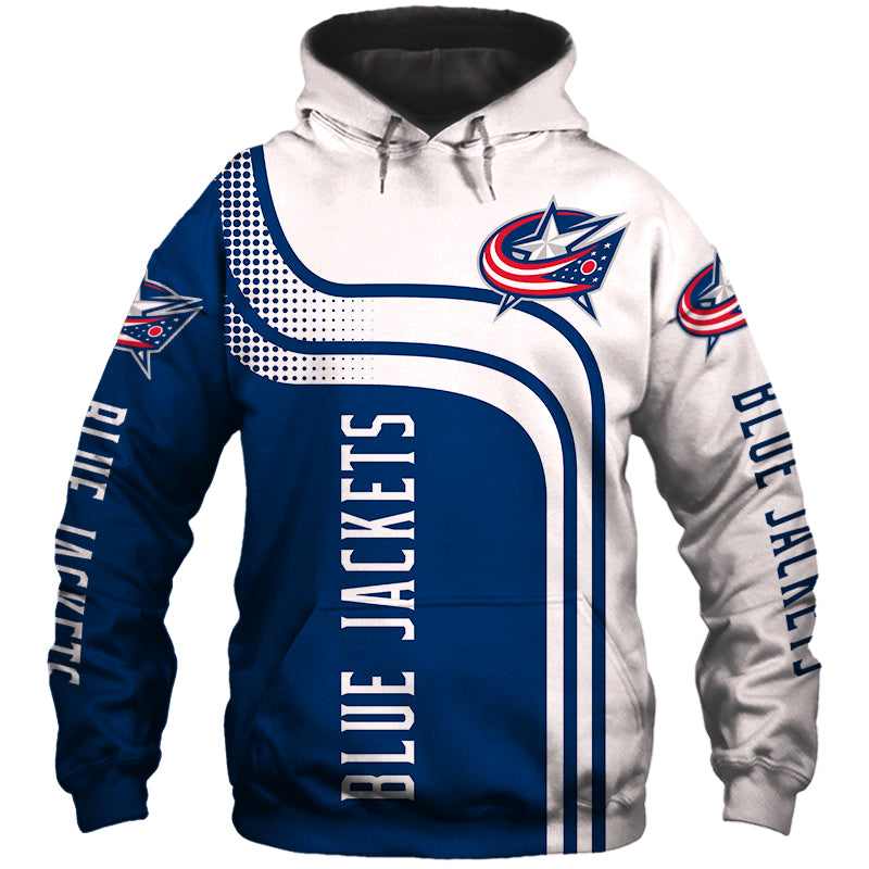 Columbus Blue Jackets Thunder 3D Pullover - Nhl Hoodie With Custom 3D Hoodies
