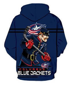Columbus Blue Jackets Ultra Death 3D Graphic Hoodie - Halloween Gifts For Men With Gifts For Father'S Day