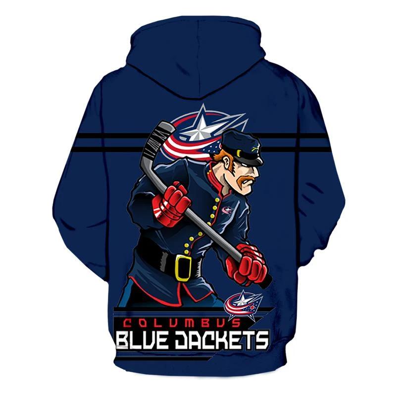 Columbus Blue Jackets Ultra Death 3D Graphic Hoodie - Halloween Gifts For Men With Gifts For Father'S Day