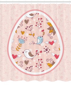 Coming Of The Spring Easter Print Shower Curtain For Bathroom Decor