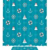 Compass Blue Anchor Lifebuoy Waterproof Shower Curtain Bathroom Decor