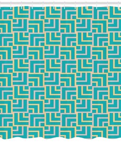 Composition Pattern Unique Shower Curtain For Artistic Bathroom Design