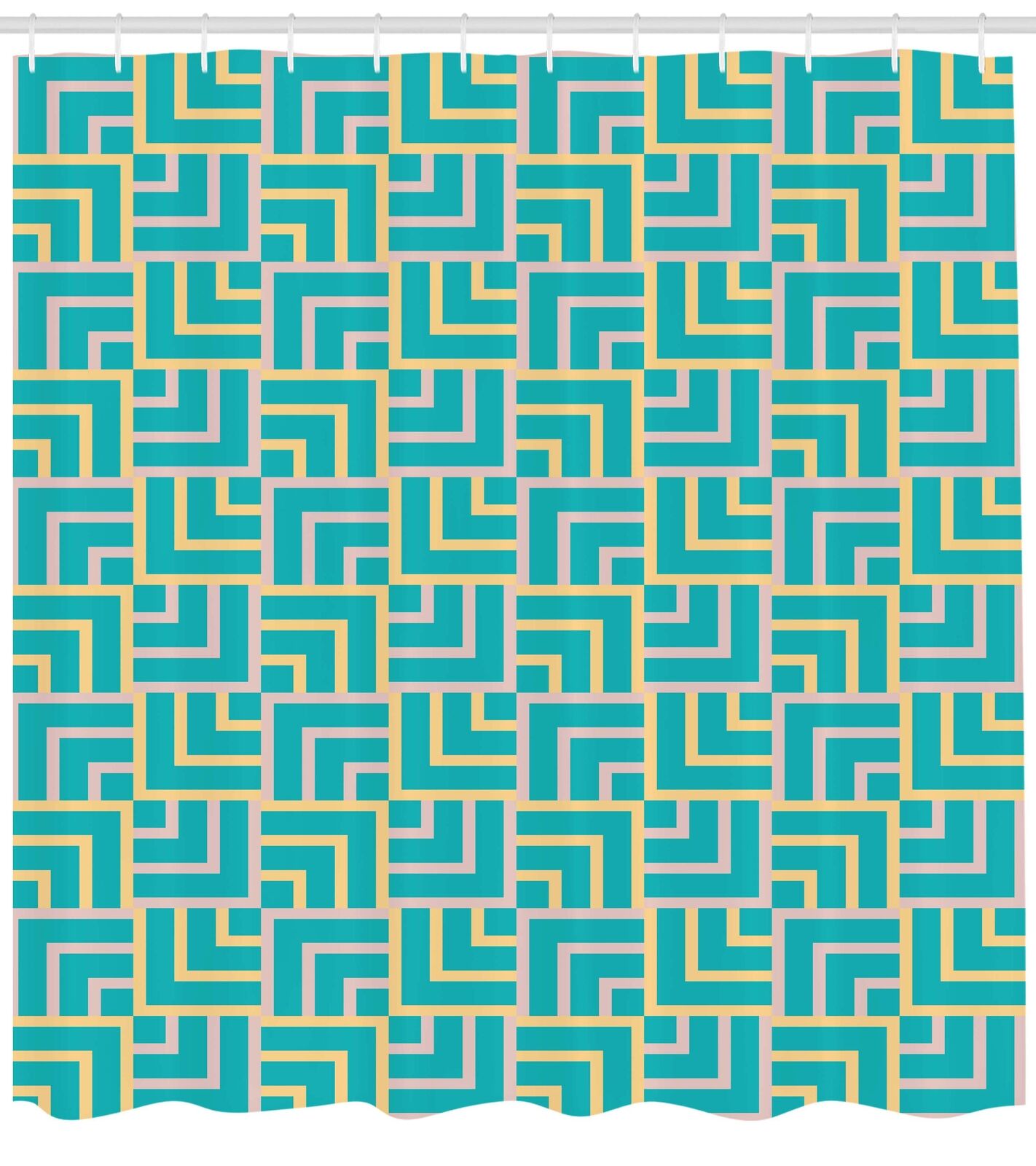 Composition Pattern Unique Shower Curtain For Artistic Bathroom Design