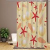 Conch Starfish Shell Beach Shower Curtain, Decorative Bathroom Curtain with Seashell Theme and VISALUNA Keyword