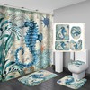 Conch and Seahorse Shower Curtain for Soothing Bathroom Decor