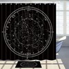 Constellation Star Map Print Shower Curtain for a Cosmic Bathroom