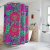 Contemporary Boho Art Print Abstract Flower Shower Curtain For Modern Bathroom Decor