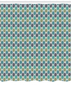 Contemporary Geometric Shower Curtain with Unique Print