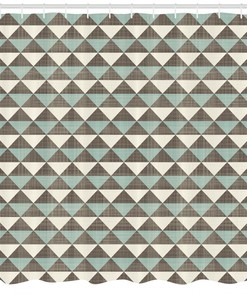 Contemporary Geometric Shower Curtain with Unique Print