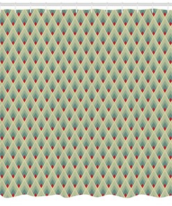 Contemporary Geometric Shower Curtain with Unique Print