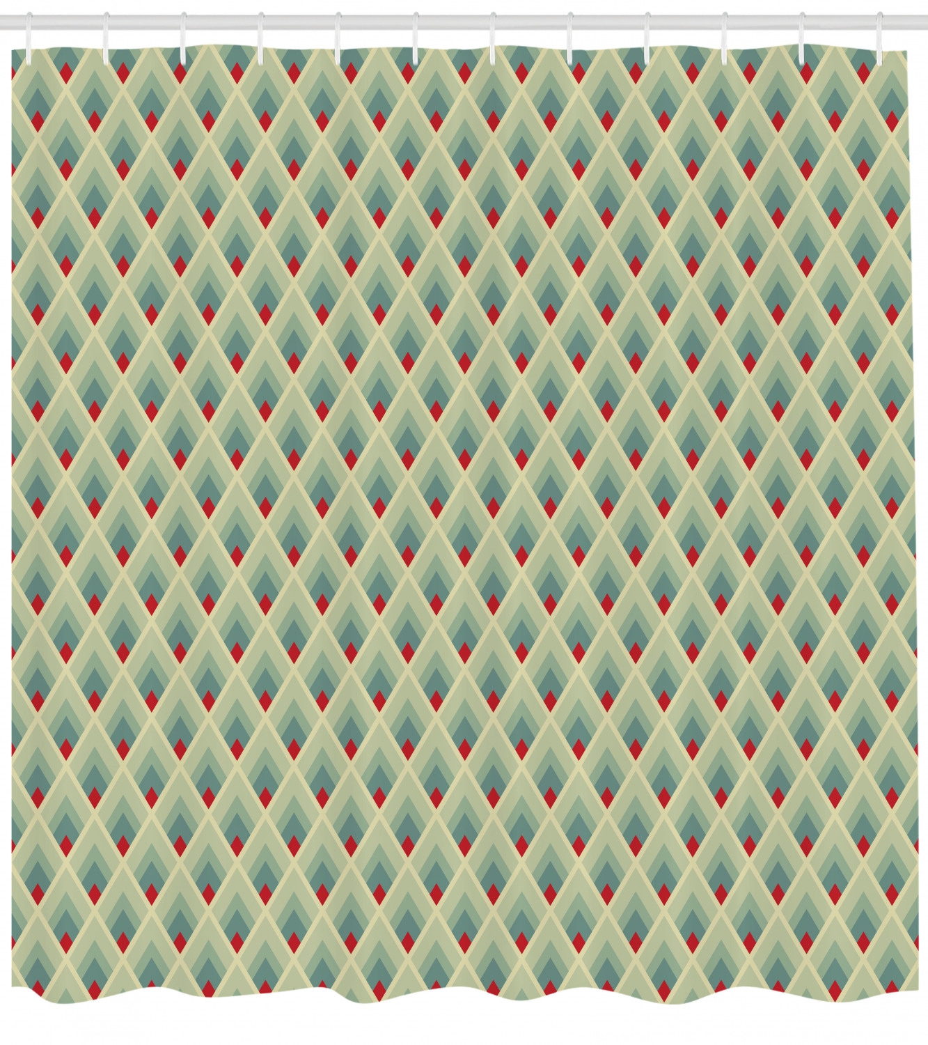 Contemporary Geometric Shower Curtain with Unique Print