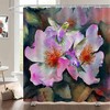 Contemporary Nature Painting Shower Curtain for a Modern Bathroom Upgrade
