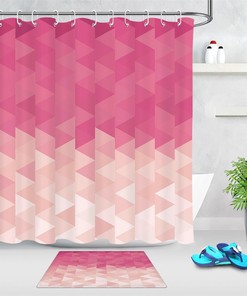 Contemporary Stripes Geometric Pattern Shower Curtain for a Modern Bathroom