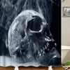 Cool 3D Skull Skeleton Fumes Smoke Planet Bathroom Shower Curtain For Your Bathroom
