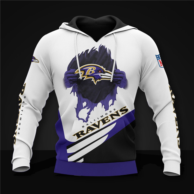 Cool All Over Print Baltimore Ravens Hoodie 3D Graphic Gifts For Fans