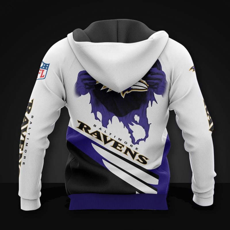 Cool All Over Print Baltimore Ravens Hoodie 3D Graphic Gifts For Fans