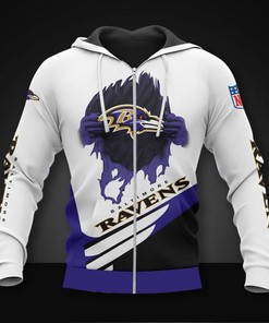 Cool All Over Print Baltimore Ravens Hoodie 3D Graphic Gifts For Fans