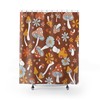 Cool And Groovy Groovy Retro Shower Curtain With Mushroom Print