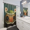Cool And Playful Anime Frog Shower Curtain For Kids And Boho Style - A Perfect Addition To Your Bathroom Decor