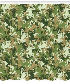 Cool And Playful Frog Shower Curtain With Skull Camouflage Design Print - A Perfect Addition To Your Bathroom Decor