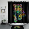 Cool Animal Tiger Print Waterproof Shower Curtain For Kids' Bathroom Decor
