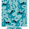 Cool Blue Shark With Black Sunglasses Print Shower Curtain - Fun And Lively